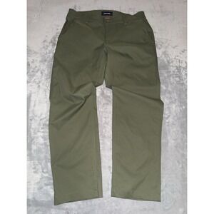 Bluffworks Pants Mens 35x30 Green Chino Ascender Regular Fit Performance Zip Poc